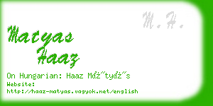 matyas haaz business card